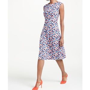 Boden marina poppy print blue floral midi dress 6